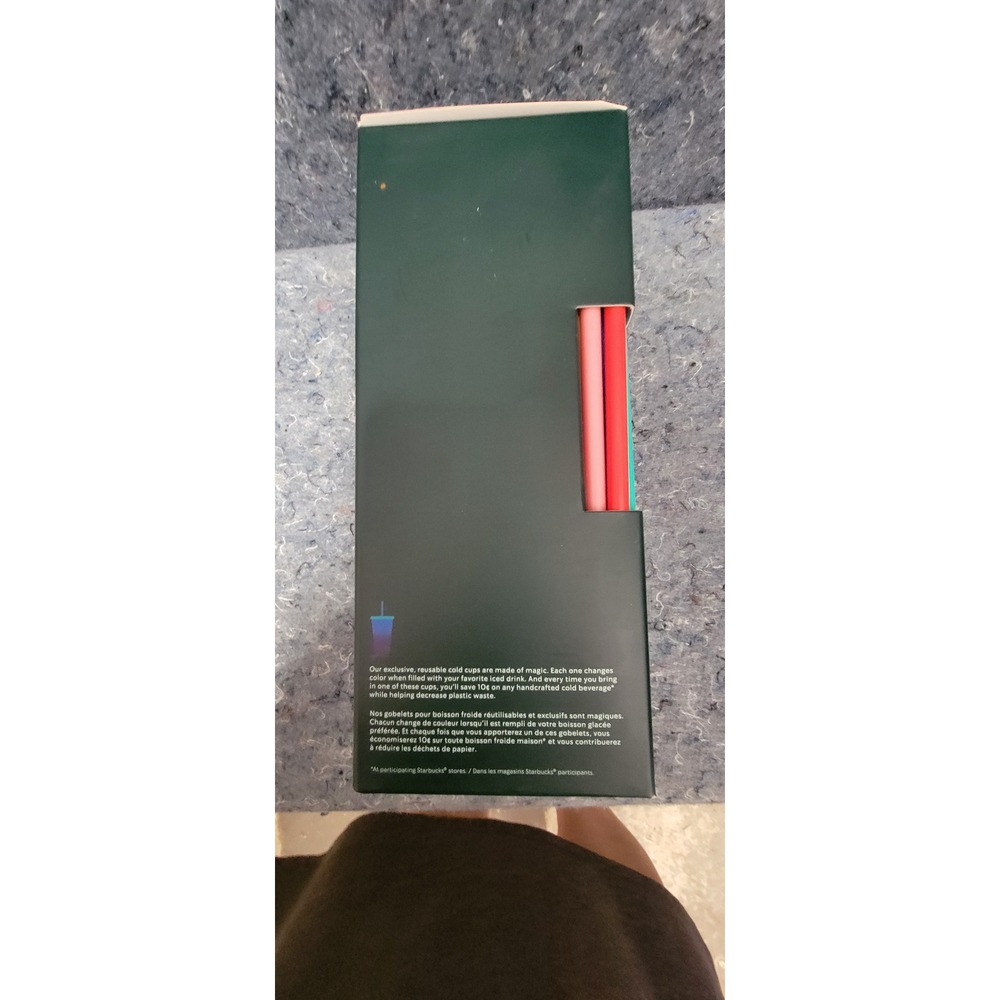 Starbuck's Color Changing Reusable Cold Cups 24oz 5 Cups w/Straws‎ - Picture 4 of 7